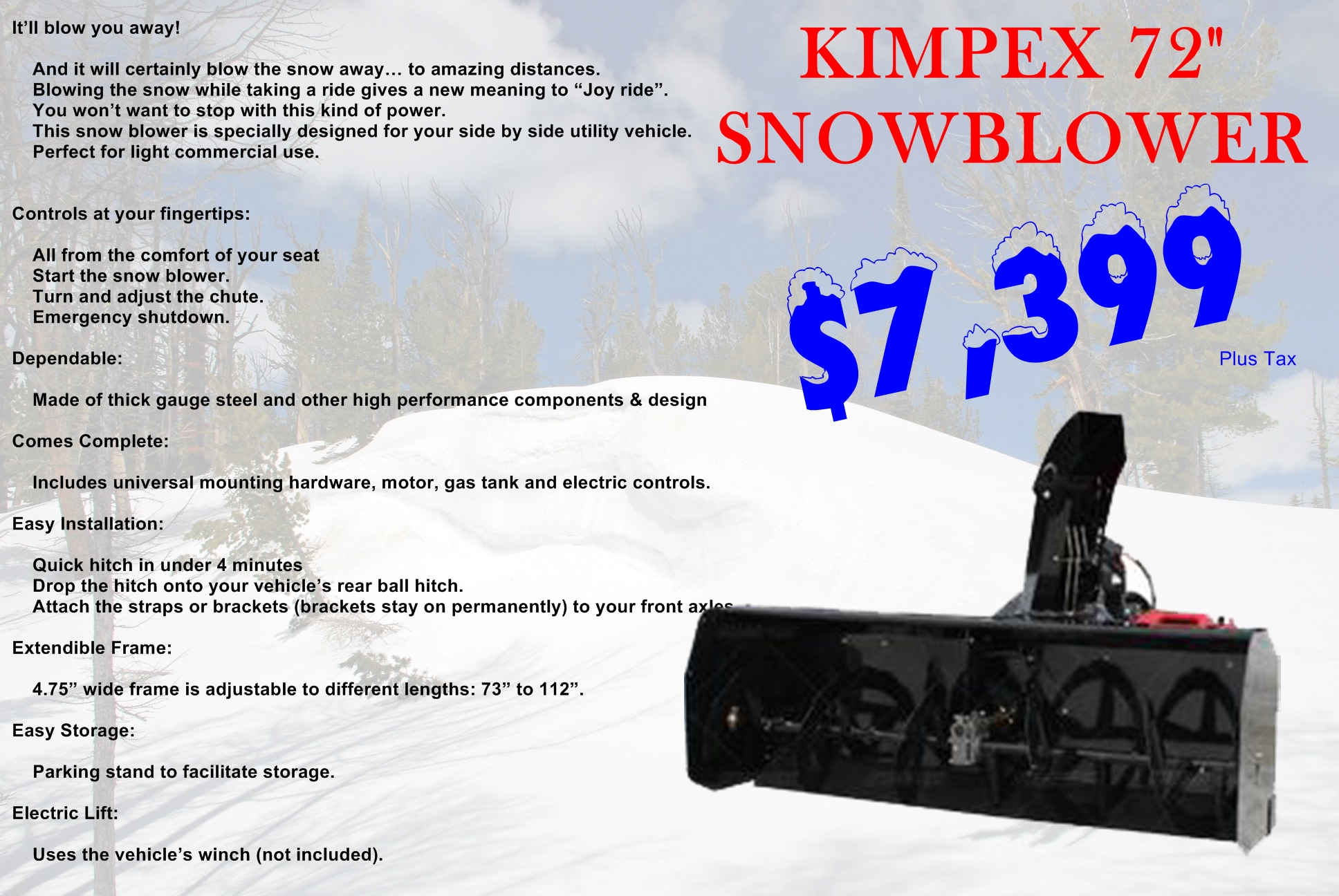 Kimpex 72' for sale in Phil's Auto & Recreation, Lincoln, New Brunswick